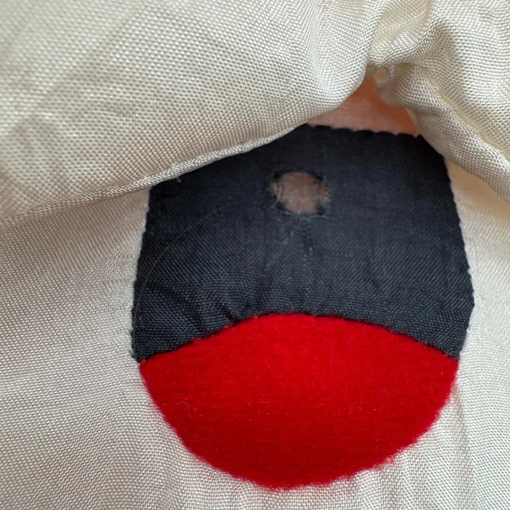Santa Claus Head Pillow Door Hangar White Red Vintage Christmas Decor